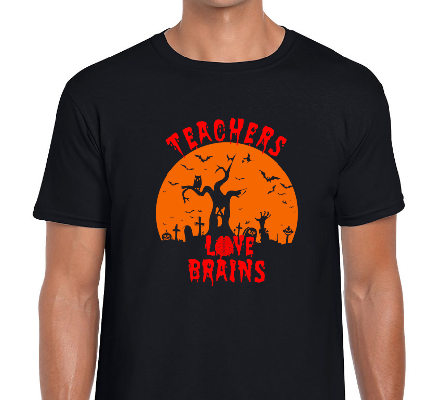 teachers love brains t shirt